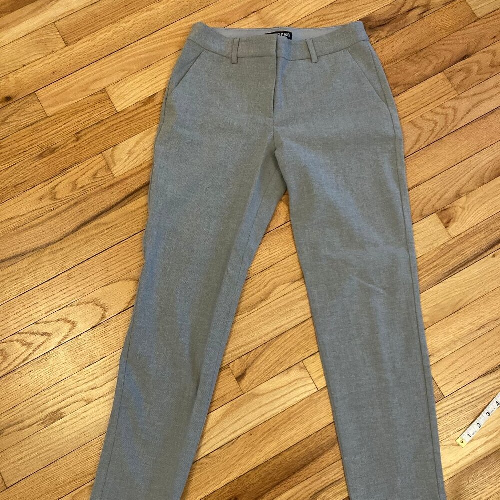 Express columnist ankle pant gray